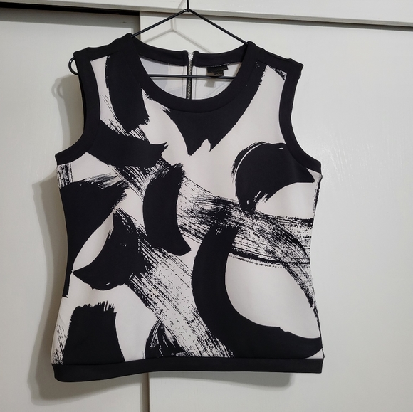 Worthington Med skirt and top, black and white color block - Picture 2 of 8